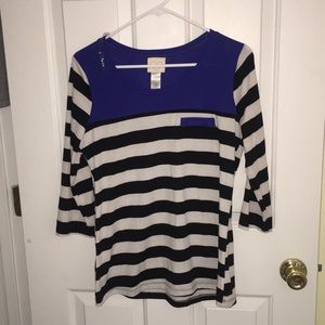 Half sleeve top striped